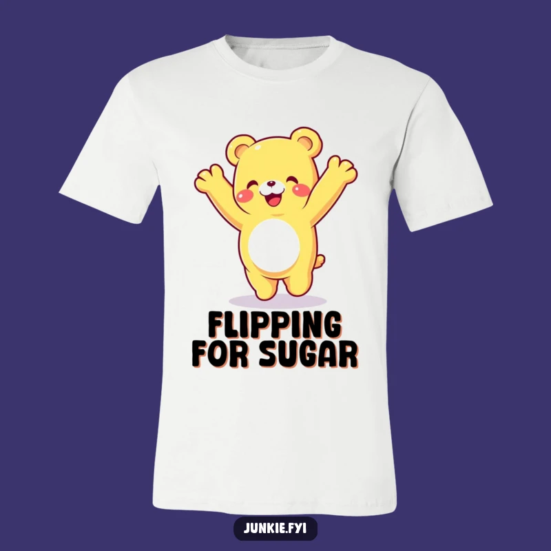 Funny Happy Gummy Bear Cartwheel T-Shirt: Joyful Acrobat Tee Fun