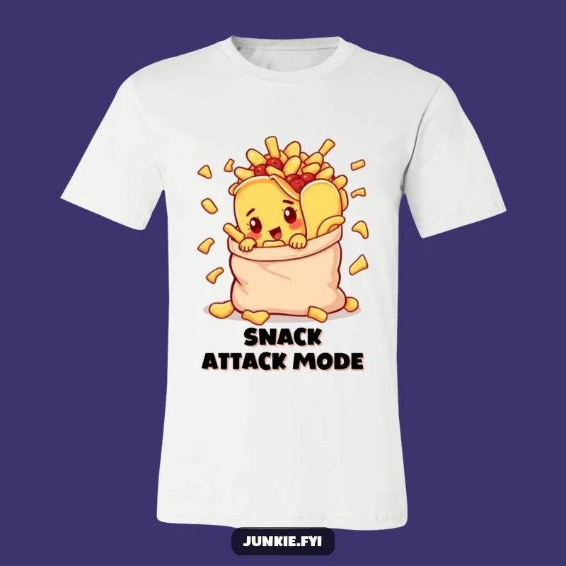 Funny Taco Chip Peek T-Shirt: Curious Character Tee, Humorous Food Gift