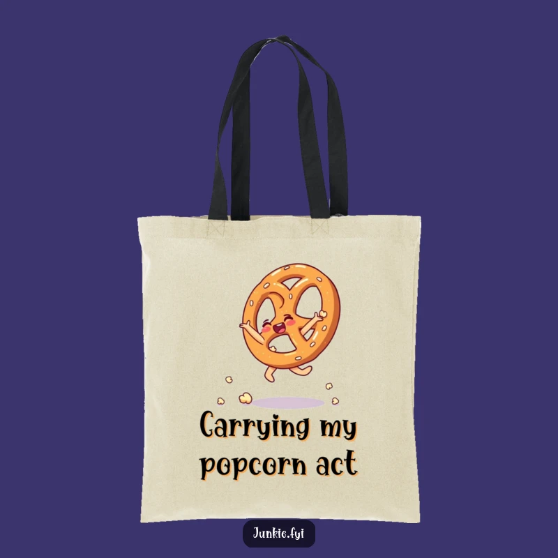 Funny Pretzel Popcorn Tote Bag: Carry Your Playful Spirit