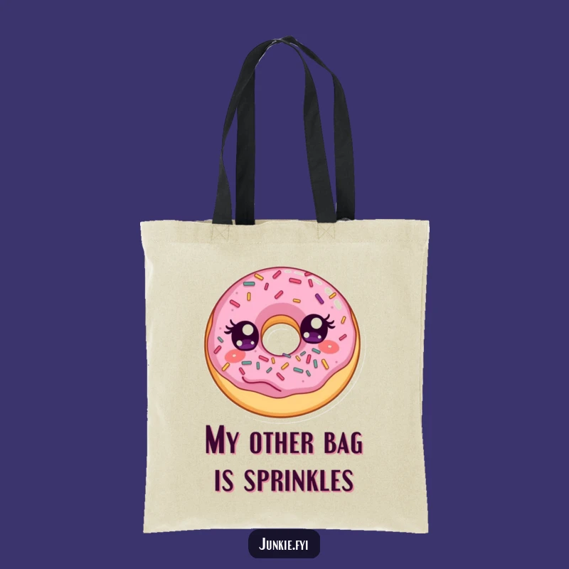 Funny Donut Sprinkles Tote Bag: Carry Your Sweetness in Style